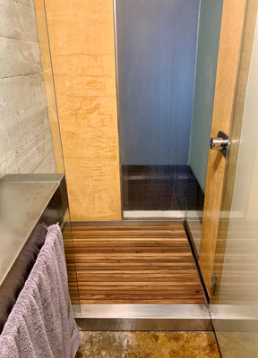 Custom Teak Shower Mat | Interlocking Mat | Teakworks4u